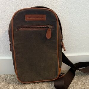 Johnston & Murphy Dark Brown Messenger Bag